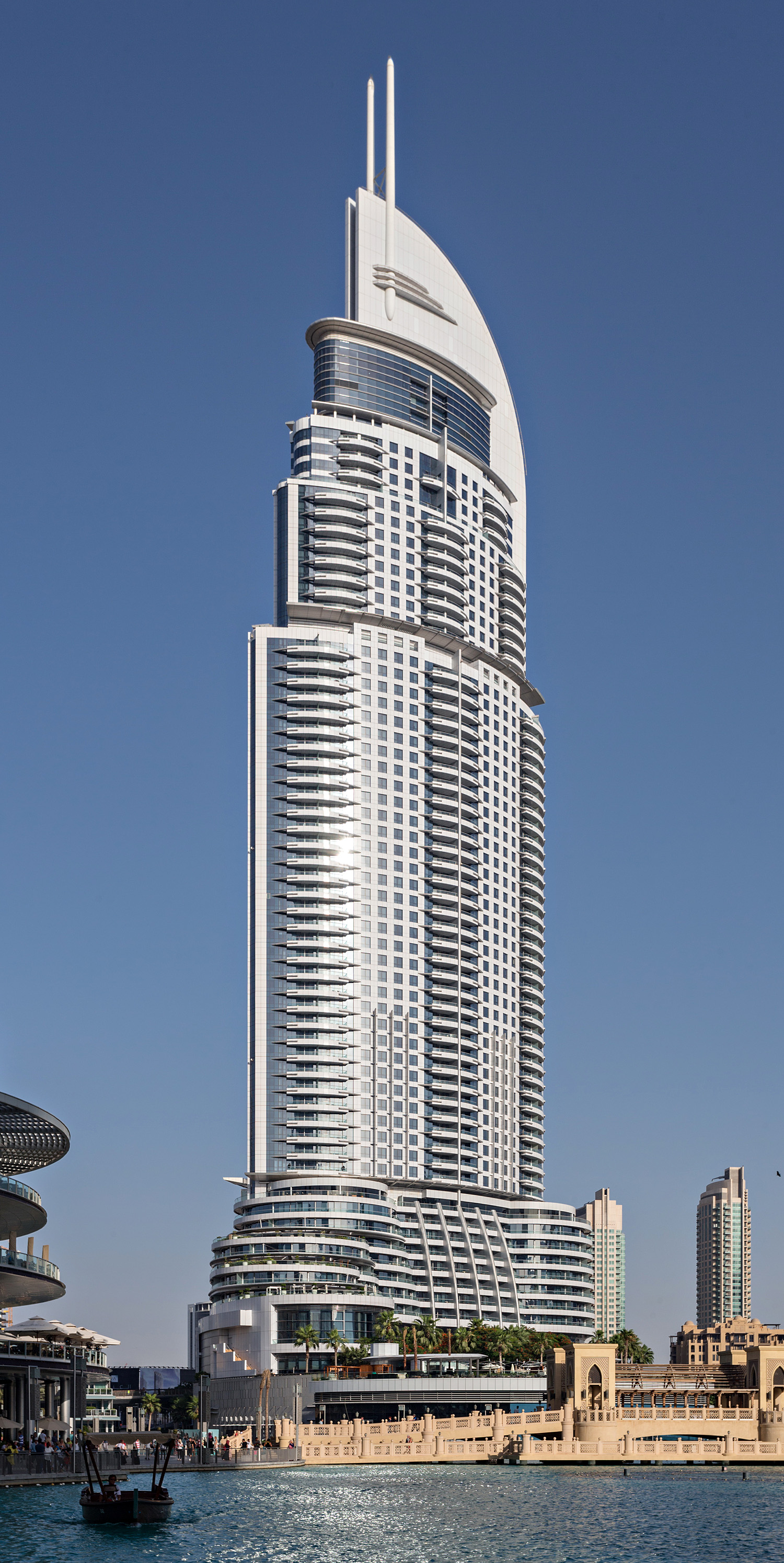 The Address, Dubai - View across Burj Khalifa Lake. © Mathias Beinling